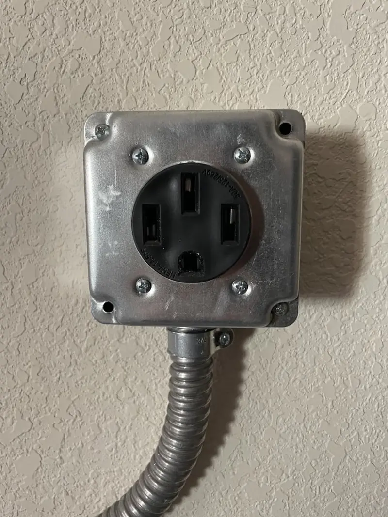 NEMA 14-50 outlet installed for Smart Home Electrical in Lovejoy